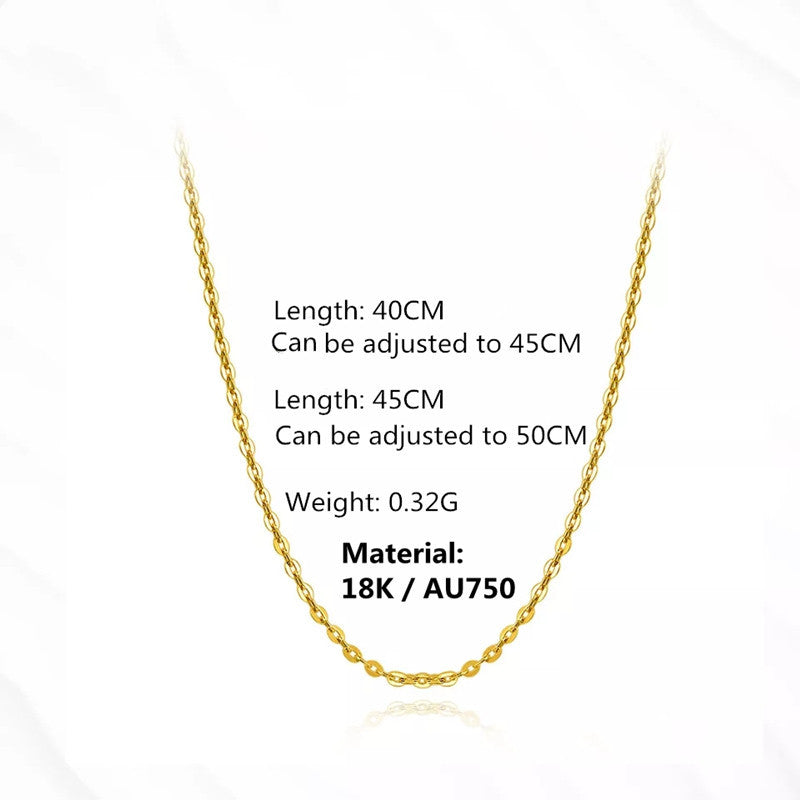 Chaîne Ajustable en OR 18 Carats pour Clavicule – Élégance Discrète et Confort Haut de Gamme