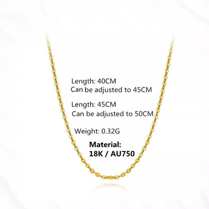 Chaîne Ajustable en OR 18 Carats pour Clavicule – Élégance Discrète et Confort Haut de Gamme