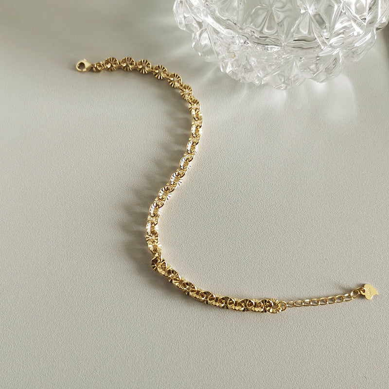 Bracelet en ARGENT S925 Plaqué OR Rouge – Élégance Intemporelle pour Femme