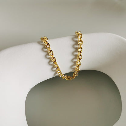 Bracelet en ARGENT S925 Plaqué OR Rouge – Élégance Intemporelle pour Femme