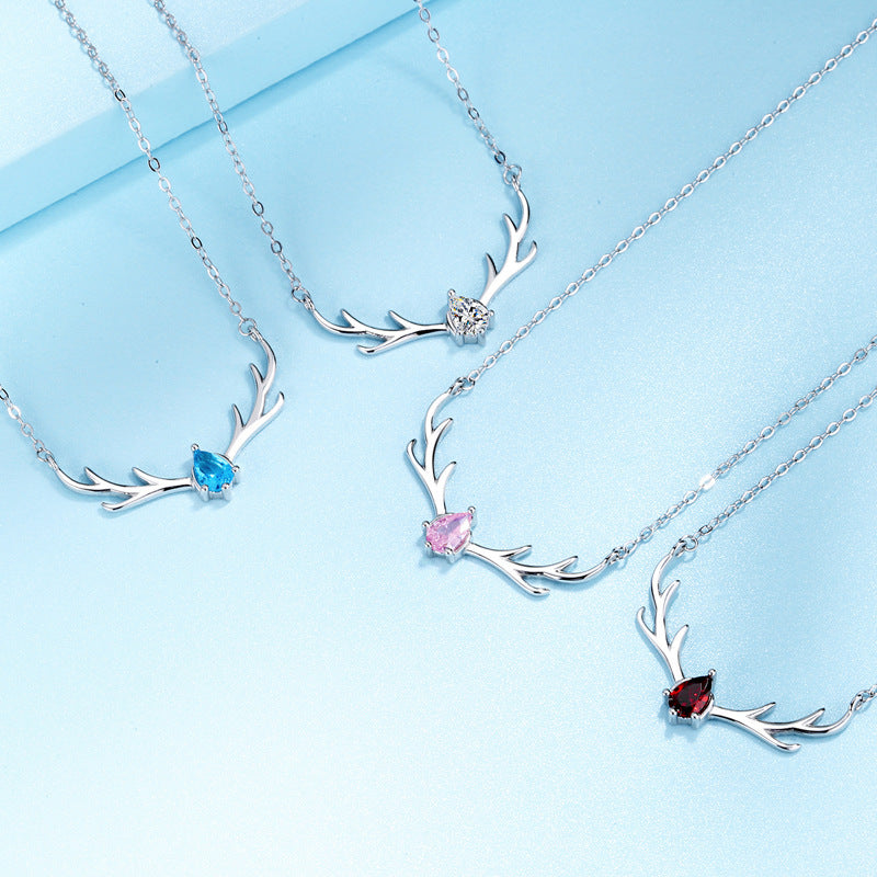 Collier Femme Corne de Caribou en Argent 925 – Style Country