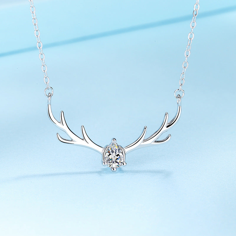 Collier Femme Corne de Caribou en Argent 925 – Style Country