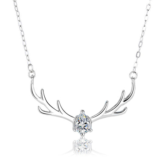 Collier Femme Corne de Caribou en Argent 925 – Style Country