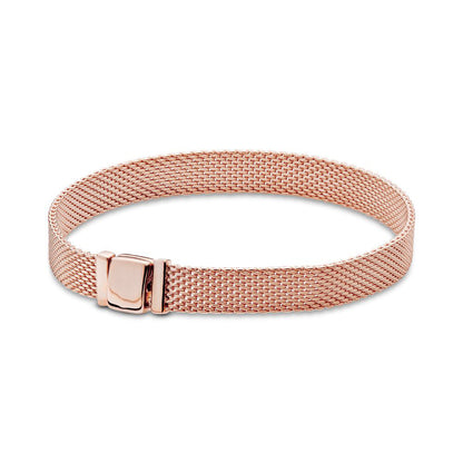 Bracelet en Maille à Maillons Rectangulaires – ARGENT 925 Chic et Contemporain