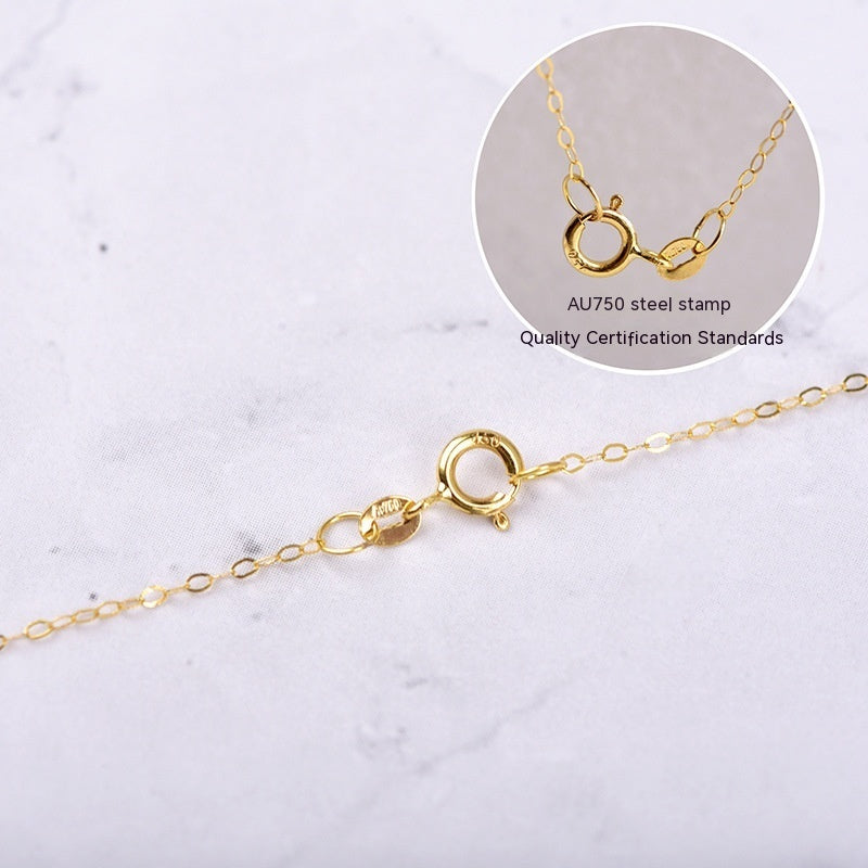 Chaîne en OR jaune 18 carats pour femme – Maillons ronds minimalistes