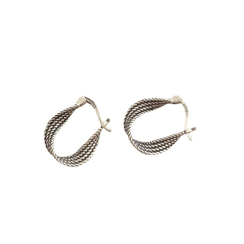 Boucles d’Oreilles Torsadées en ARGENT 925 – Chic & Élégance Quotidienne