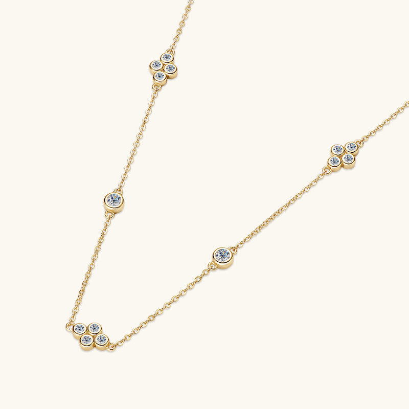 Collier Femme Argent 925 avec Moissanite – Chaîne Fine Élégante