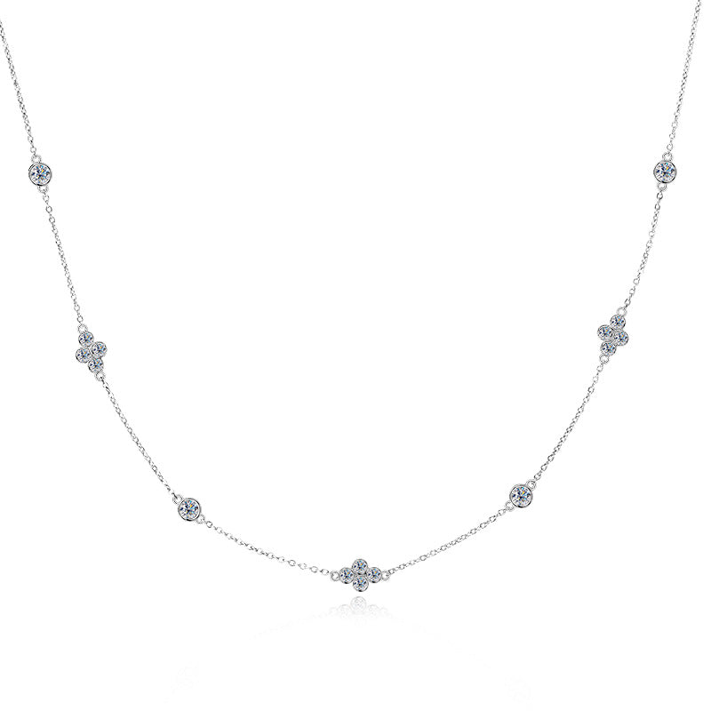 Collier Femme Argent 925 avec Moissanite – Chaîne Fine Élégante