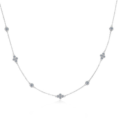 Collier Femme Argent 925 avec Moissanite – Chaîne Fine Élégante
