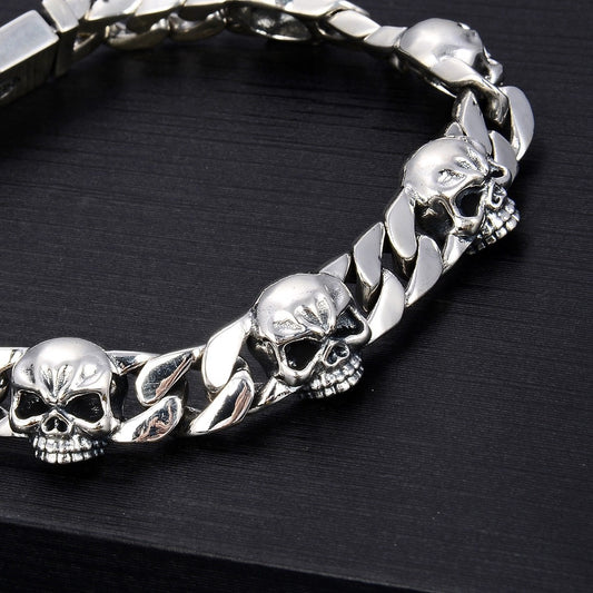 Bracelet Homme Argent « Skull Chain »