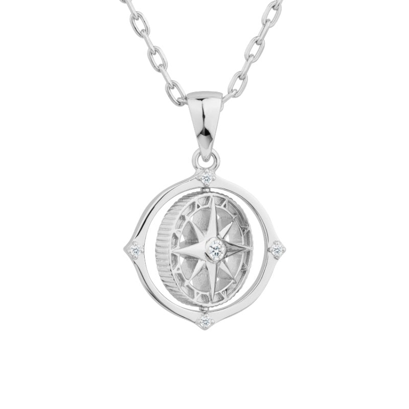 Collier Boussole en Argent 925 – Symbole de Direction et Liberté