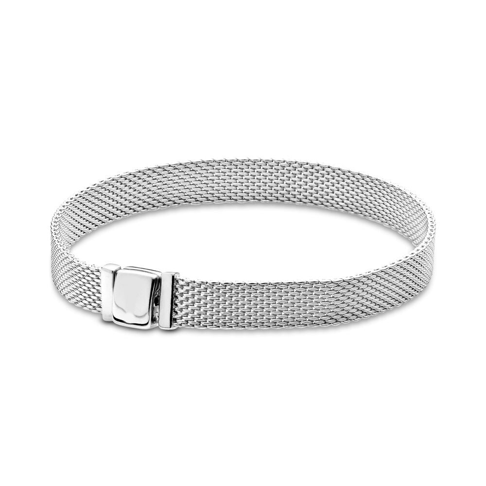 Bracelet en Maille à Maillons Rectangulaires – ARGENT 925 Chic et Contemporain