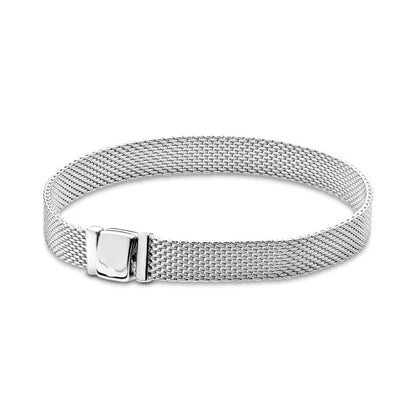 Bracelet en Maille à Maillons Rectangulaires – ARGENT 925 Chic et Contemporain