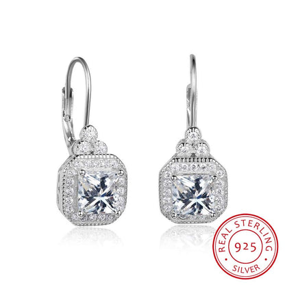 Boucles d’oreilles Couronne en ARGENT S925 avec Strass - Chic Intemporel