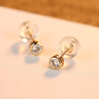 Boucles d’oreilles rondes Sauvage en OR 14 carats – Éclat discret et raffiné