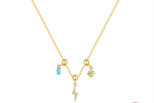 Collier Femme Tendance Argent 925 plaqué OR – Élégance Minimaliste