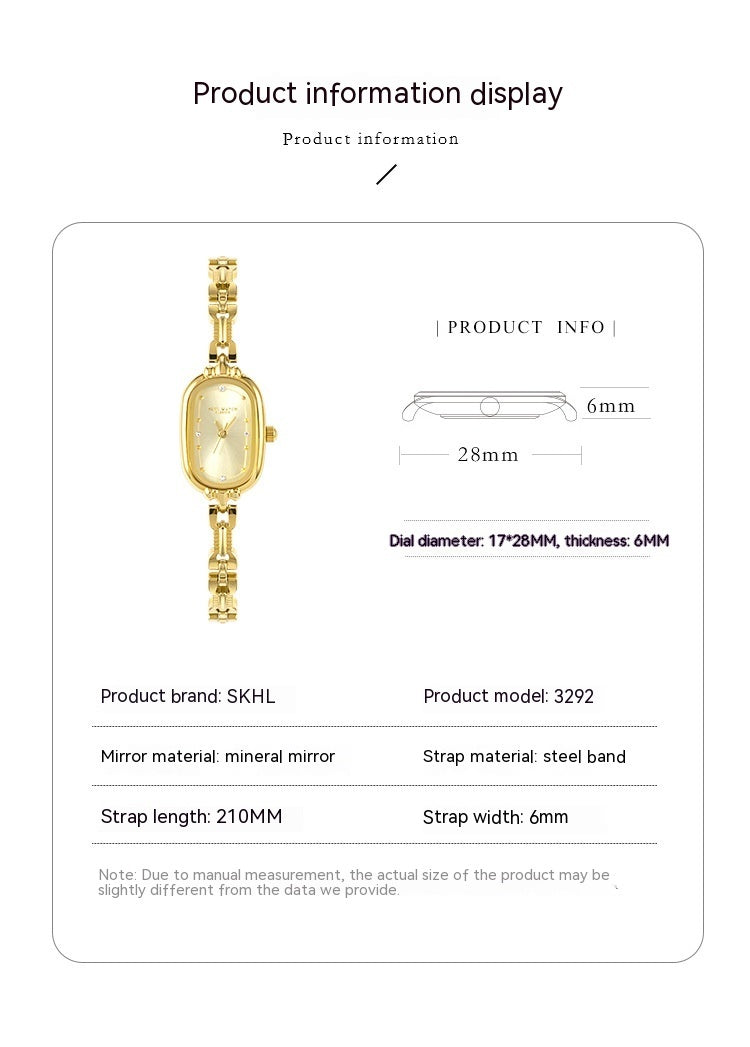 Montre Rétro Ovale Dorée – Style médiéval artistique et raffiné