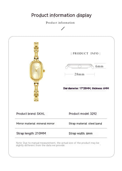 Montre Rétro Ovale Dorée – Style médiéval artistique et raffiné