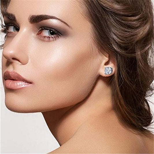 Boucles d’oreilles Ronde minimalistes en ARGENT S925 avec Zircon  – Élégance Épurée