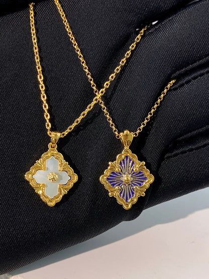 Collier Quatre feuilles Porte Bonheur Plaqué OR 18 carats – Style Européen Vintage
