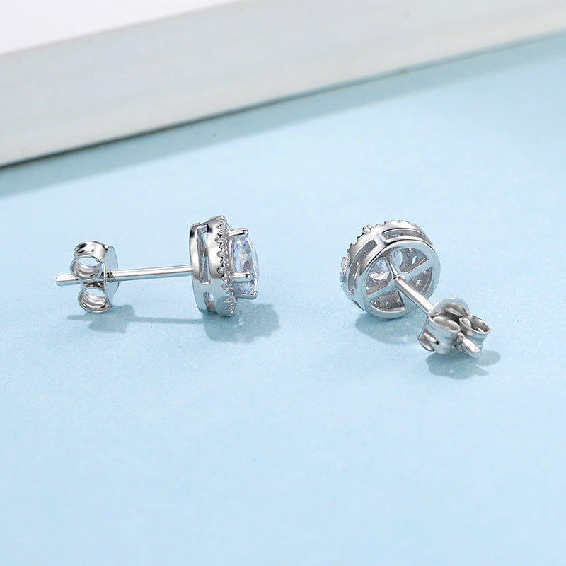 Boucles d'oreilles en Moissanite et ARGENT 925 – Élégance vintage