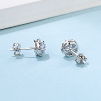 Boucles d'oreilles en Moissanite et ARGENT 925 – Élégance vintage