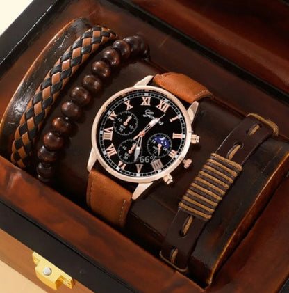 Montre Homme à Quartz avec Bracelet – Style Simple & Tendance