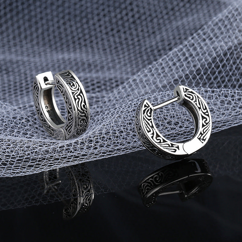 Petites Boucles d’Oreilles Vintage en ARGENT S925 – Style Intemporel