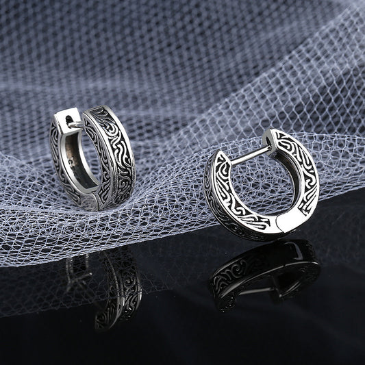 Petites Boucles d’Oreilles Vintage en ARGENT S925 – Style Intemporel