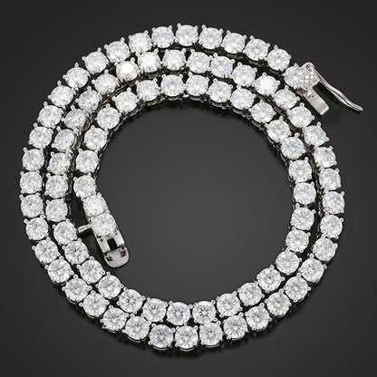Collier de Luxe Urbain en ARGENT S925 et Moissanite – Éclat précieux, style affirmé