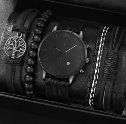 Montre Homme à Quartz avec Bracelet – Style Simple & Tendance