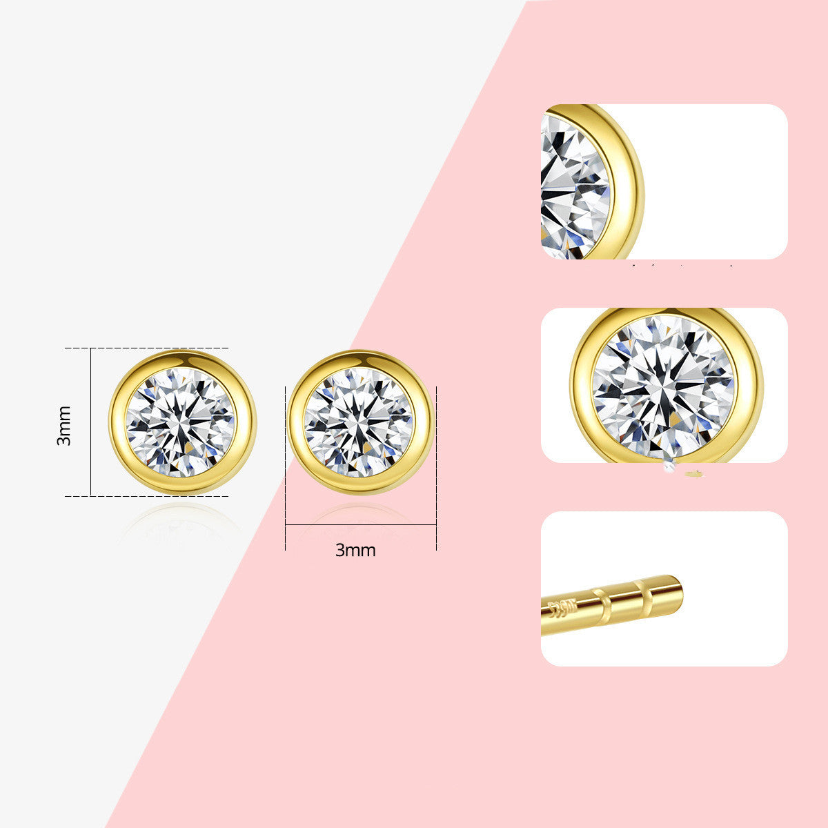 Boucles d’oreilles rondes Sauvage en OR 14 carats – Éclat discret et raffiné