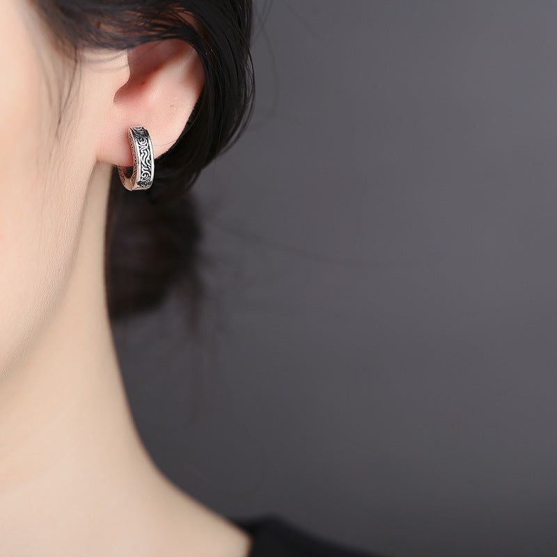 Petites Boucles d’Oreilles Vintage en ARGENT S925 – Style Intemporel