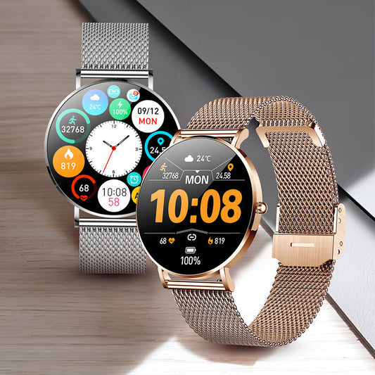 Montre Connectée Ultra-Fine Femme – Élégance, Santé & Technologie au Poignet
