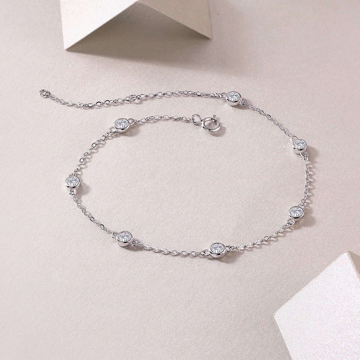 Bracelet en ARGENT S925 avec Diamants Mosan | Éclat de luxe à porter tous les jours