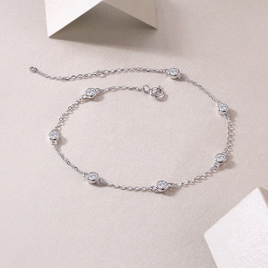 Bracelet en ARGENT S925 avec Diamants Mosan | Éclat de luxe à porter tous les jours