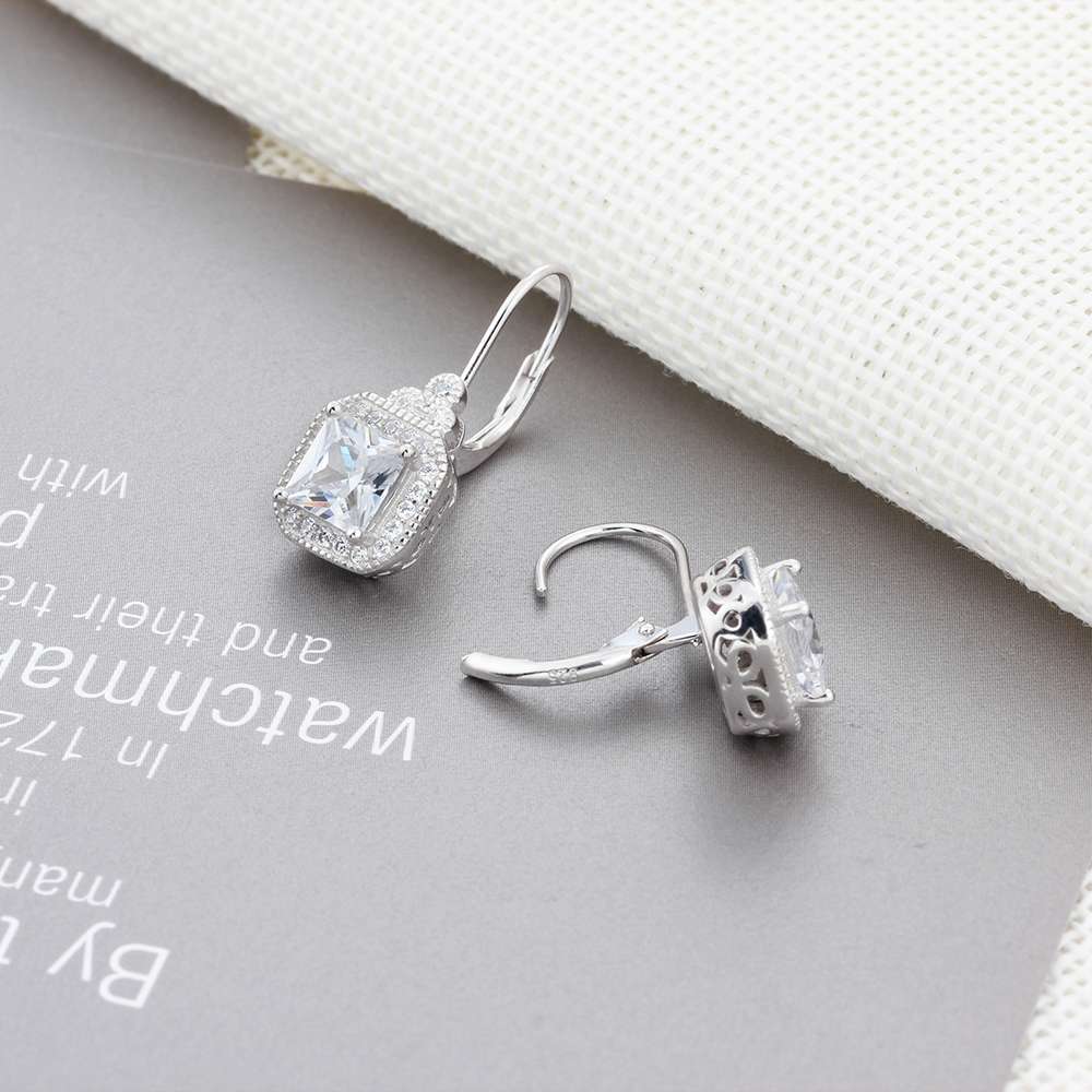 Boucles d’oreilles Couronne en ARGENT S925 avec Strass - Chic Intemporel