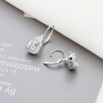 Boucles d’oreilles Couronne en ARGENT S925 avec Strass - Chic Intemporel