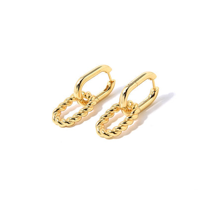 Boucles d’oreilles Double Anneaux en ARGENT 925 Plaqué OR – Élégance modulable