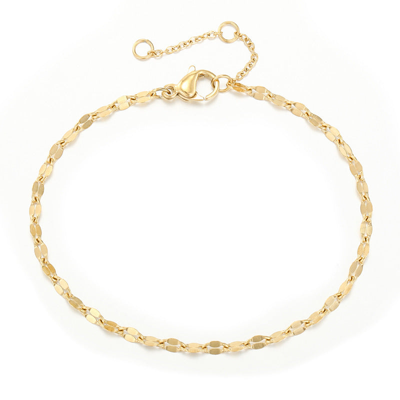 Bracelet Chaîne en ACIER INOXYDABLE 316L plaqué OR 14K – Élégance intemporelle pour femme