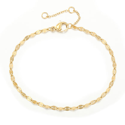 Bracelet Chaîne en ACIER INOXYDABLE 316L plaqué OR 14K – Élégance intemporelle pour femme