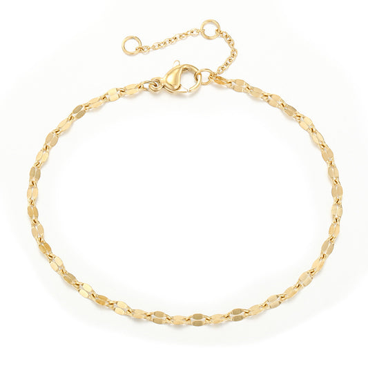 Bracelet Femme Chaîne Plaqué Or 14K – Style Élégant et Intemporel