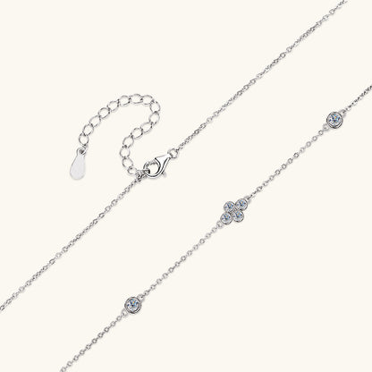 Collier Femme Argent 925 avec Moissanite – Chaîne Fine Élégante
