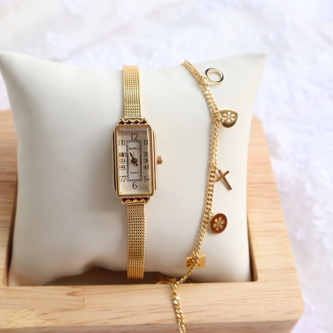 Montre Élégante Femme Tendance Chic – Design Sculpté Élégant et Style Rétro Intemporel