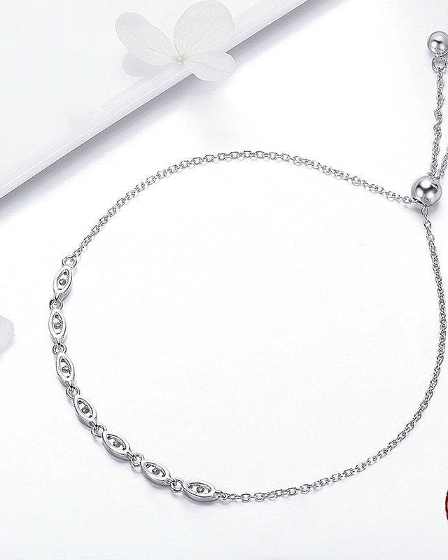 Bracelet Femme avec Zircons en Argent 925  – Élégance Minimaliste