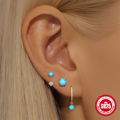 Boucles d’Oreilles Trio tendance en ARGENT 925  – Style Chic Doux