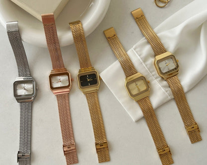 Montre Femme Cadran Carré Large – Style Luxe Léger et Élégance Moderne