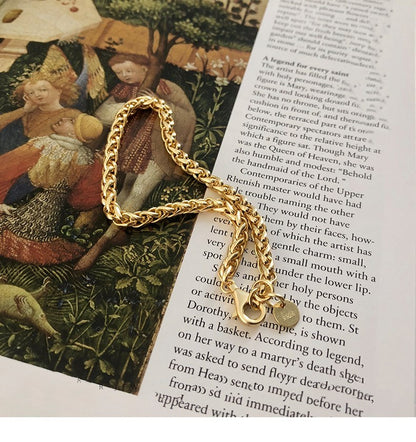 Bracelet Chaîne Dorée en ARGENT – Style Tendance Chic
