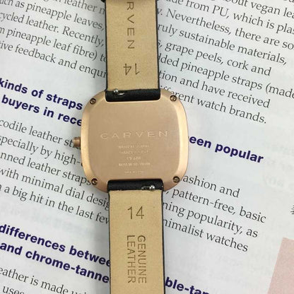 Montre Femme en Acier Inoxydable avec Bracelet en Cuir – Élégance signée JIO