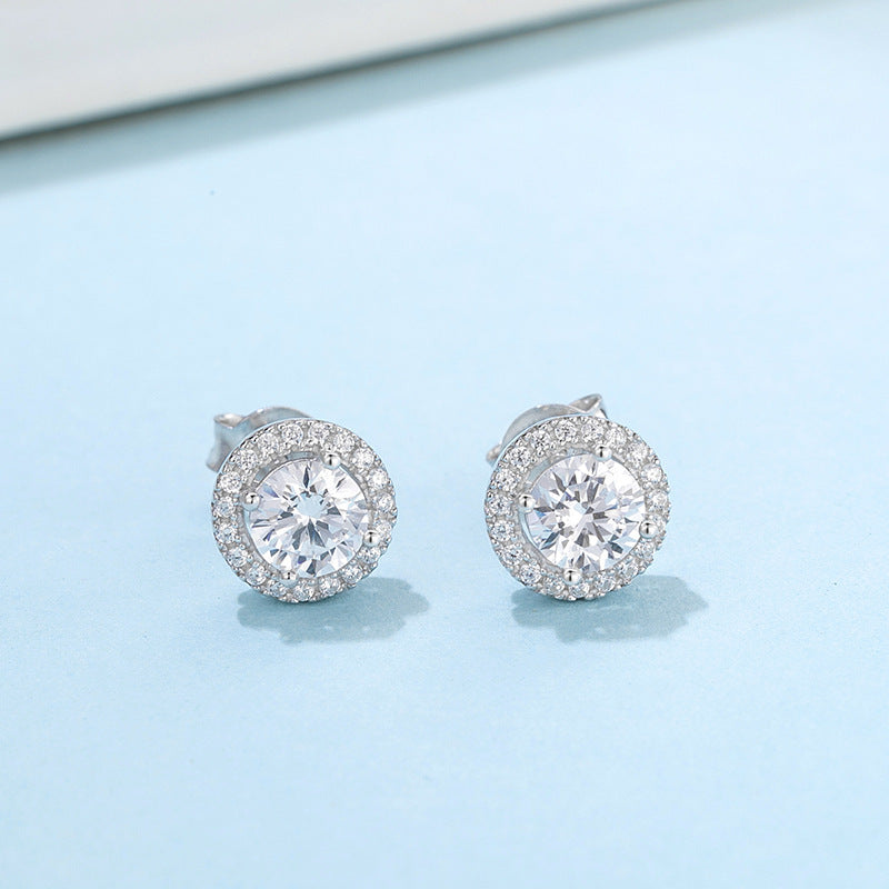 Boucles d'oreilles en Moissanite et ARGENT 925 – Élégance vintage